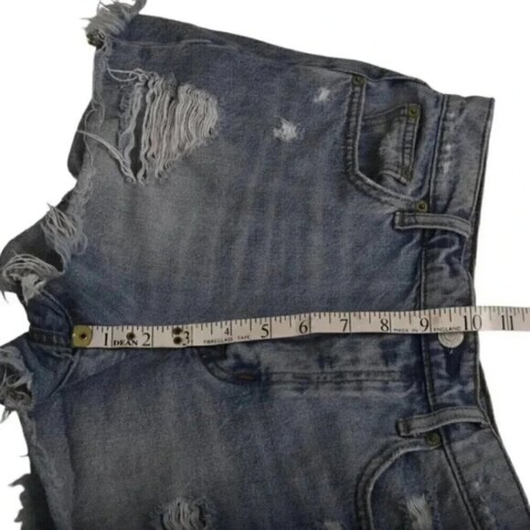 Gap  Jean Shorts Distressed Cutoffs High Rise Light Wash Size 25 - Picture 9 of 10